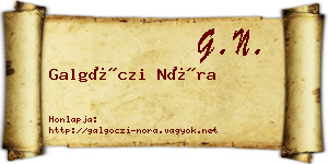 Galgóczi Nóra névjegykártya